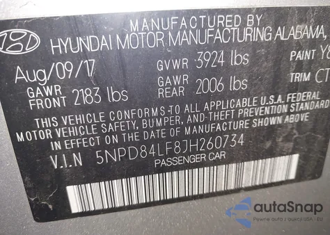2018 Hyundai Elantra Value Edition from USA, damaged, VIN 5NPD84LF8JH260734